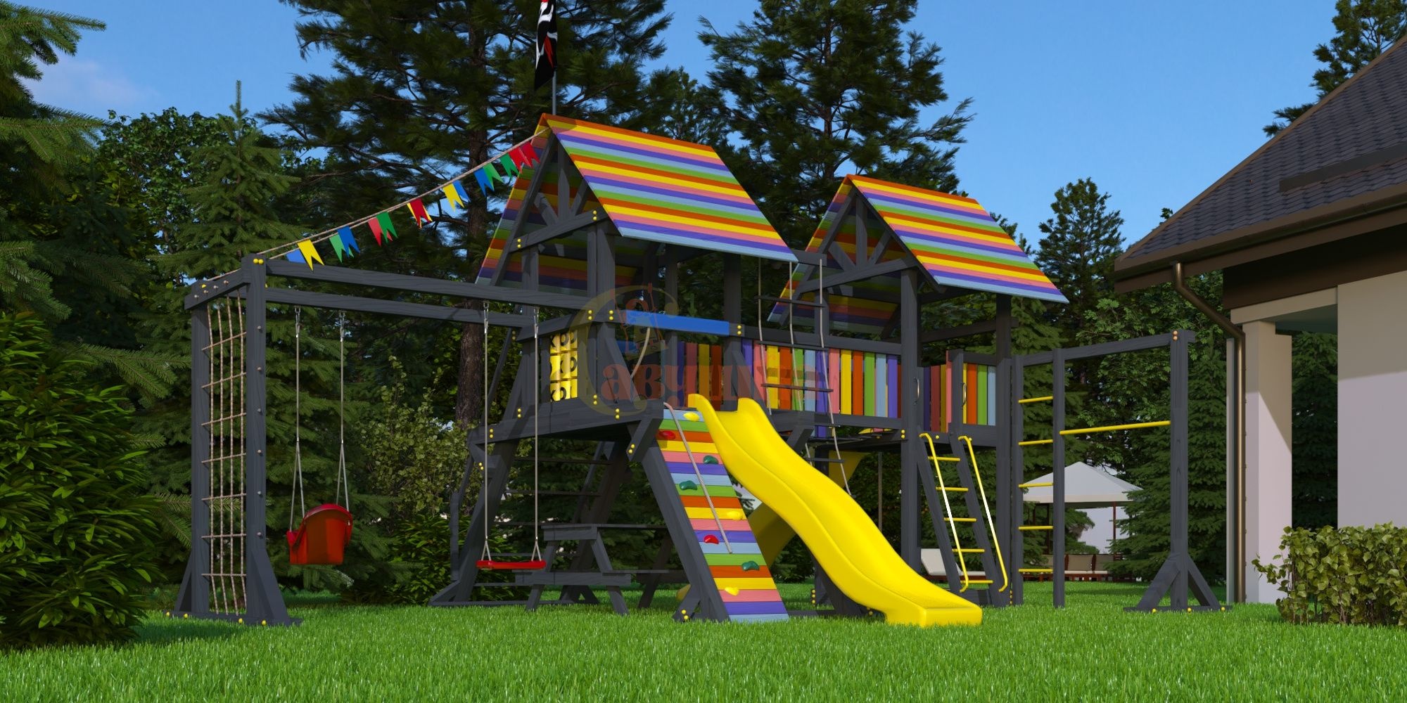 Детская площадка Савушка 1 BLACK